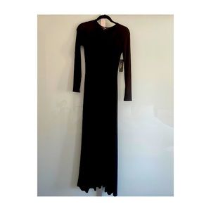 Long black maxi dress with slit